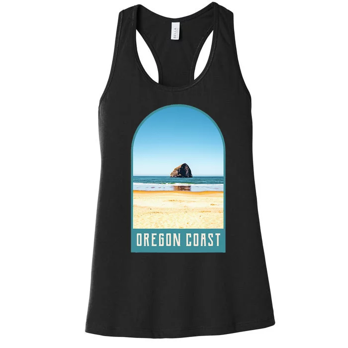 Oregon Coast Beach Views Pacific Northwest Travel Women's Racerback Tank