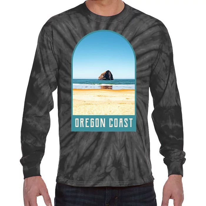 Oregon Coast Beach Views Pacific Northwest Travel Tie-Dye Long Sleeve Shirt