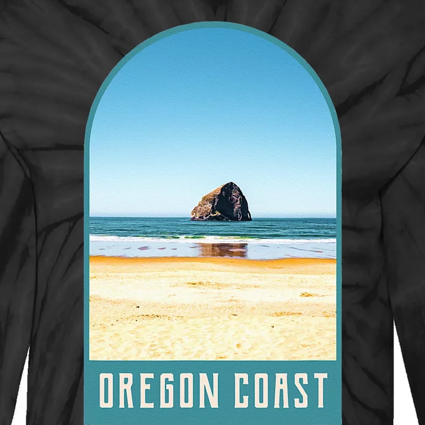 Oregon Coast Beach Views Pacific Northwest Travel Tie-Dye Long Sleeve Shirt