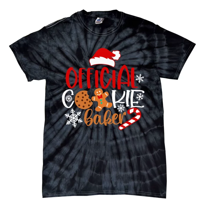 O.fficial Cookie Baker Snowflakes Santa Pajama Xmas Tie-Dye T-Shirt