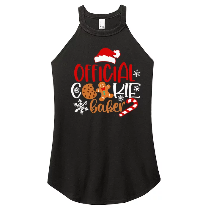 O.fficial Cookie Baker Snowflakes Santa Pajama Xmas Women’s Perfect Tri Rocker Tank