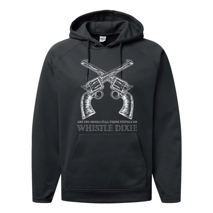 Outlaw Cowboy Bold Western Design Performance Fleece Hoodie