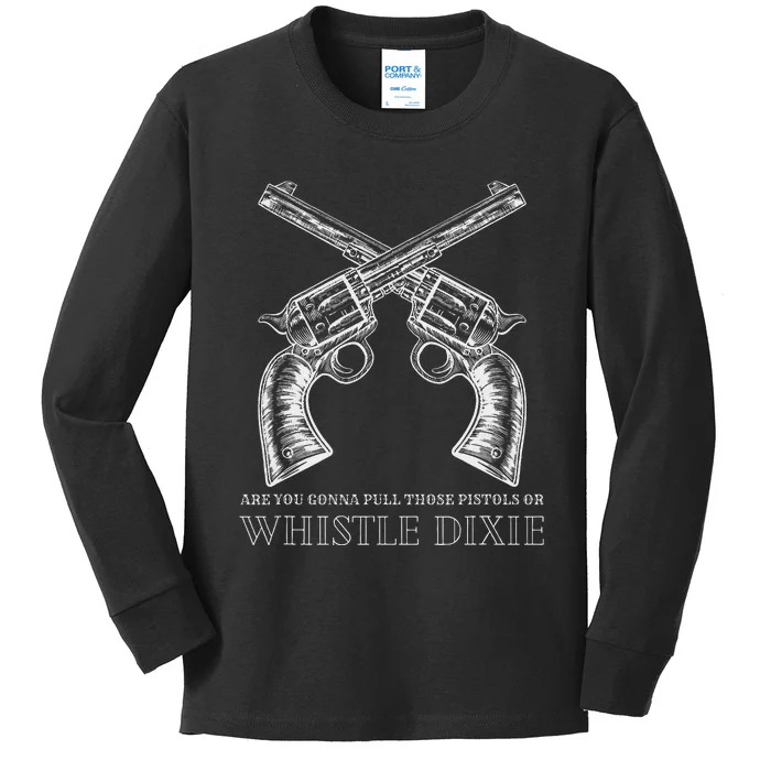 Outlaw Cowboy Bold Western Design Kids Long Sleeve Shirt