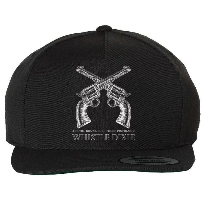 Outlaw Cowboy Bold Western Design Wool Snapback Cap