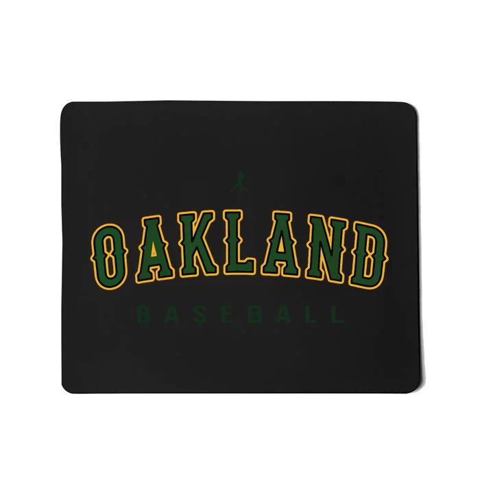 Oakland City Baseball Retro Vintage Baseball Lover Oakland Mousepad