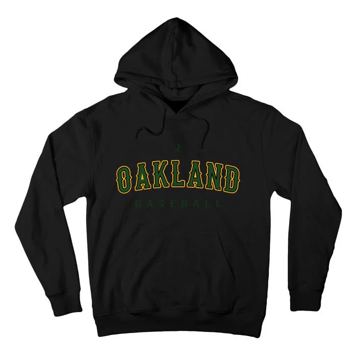 Oakland City Baseball Retro Vintage Baseball Lover Oakland Tall Hoodie