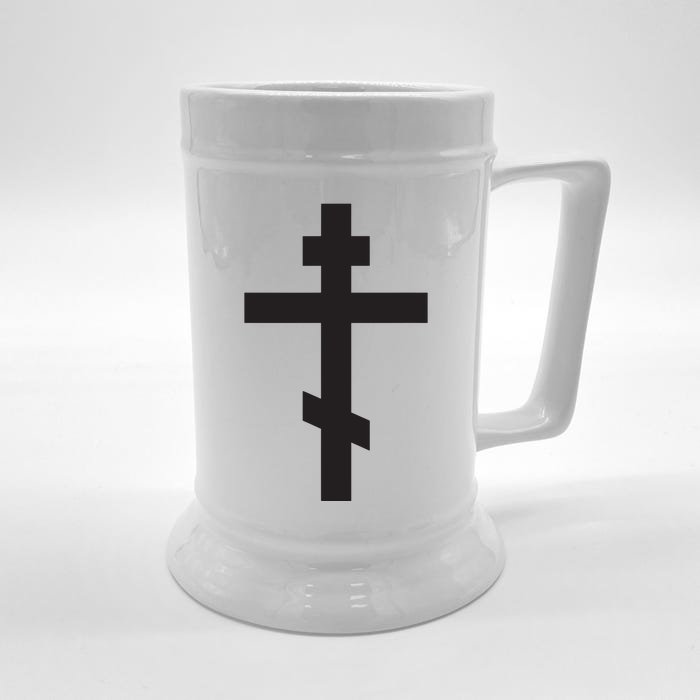 Orthodox Cross Byzantine Russian Orthodox Cross Front & Back Beer Stein