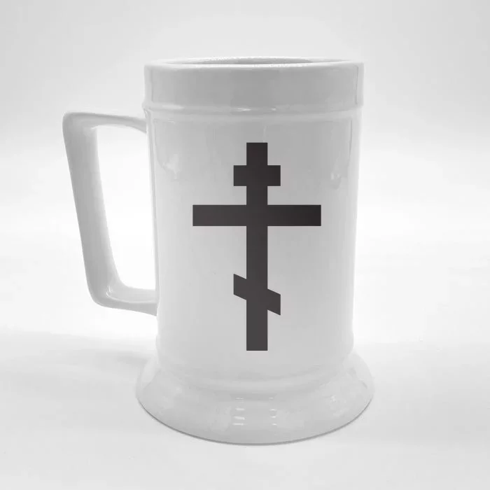 Orthodox Cross Byzantine Russian Orthodox Cross Front & Back Beer Stein