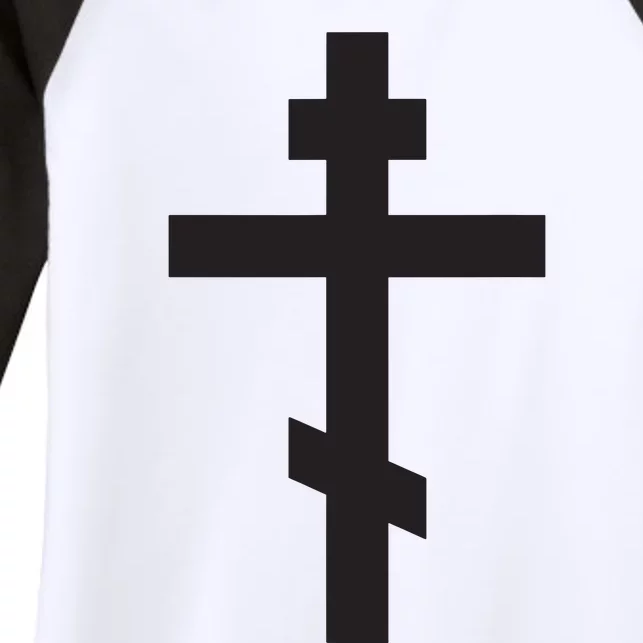 Orthodox Cross Byzantine Russian Orthodox Cross Women's Tri-Blend 3/4-Sleeve Raglan Shirt