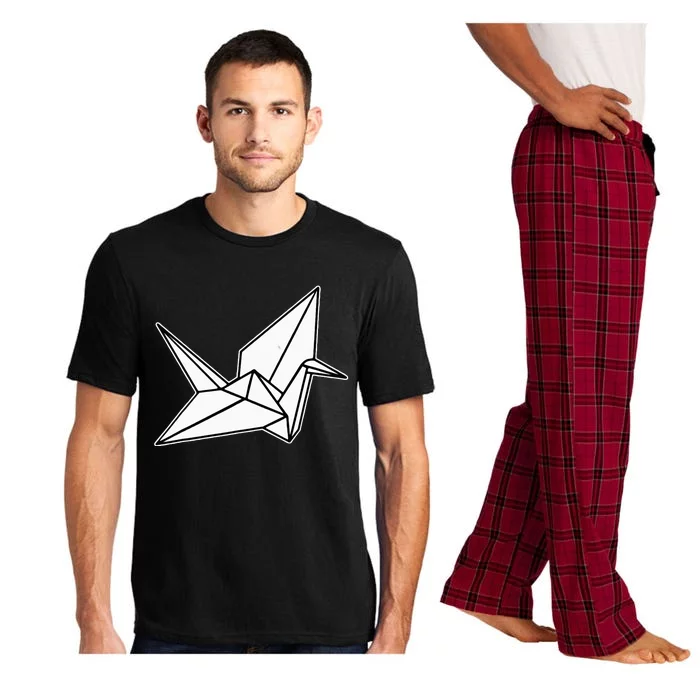 Origami Crane Blackwork Minimal Pajama Set