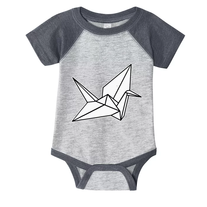 Origami Crane Blackwork Minimal Infant Baby Jersey Bodysuit