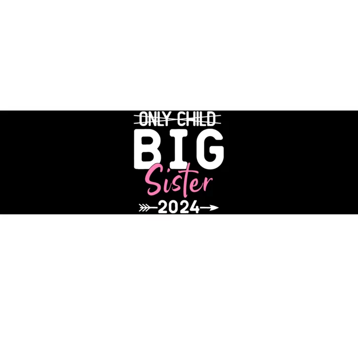 Only Child Big Sister 2024 Funny Promoted To Big Sister 2024 Bumper Sticker