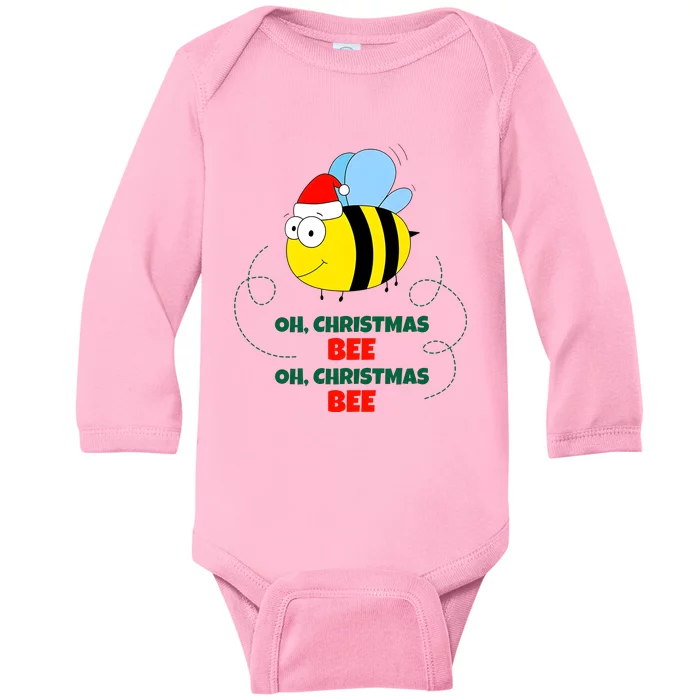 Oh Christmas Bee Oh Christmas Bee Teacher Baby Long Sleeve Bodysuit