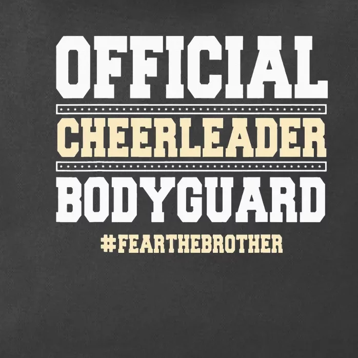 Official Cheerleader Bodyguard Fear The Brother Cheerleader Zip Tote Bag