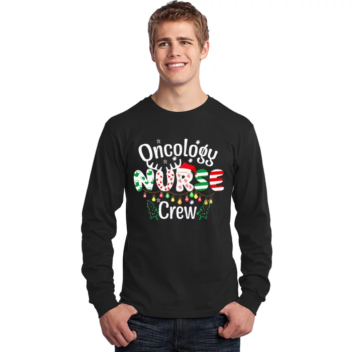 Oncology Christmas Crew  for Oncology Nurse RN MD ICU Long Sleeve Shirt