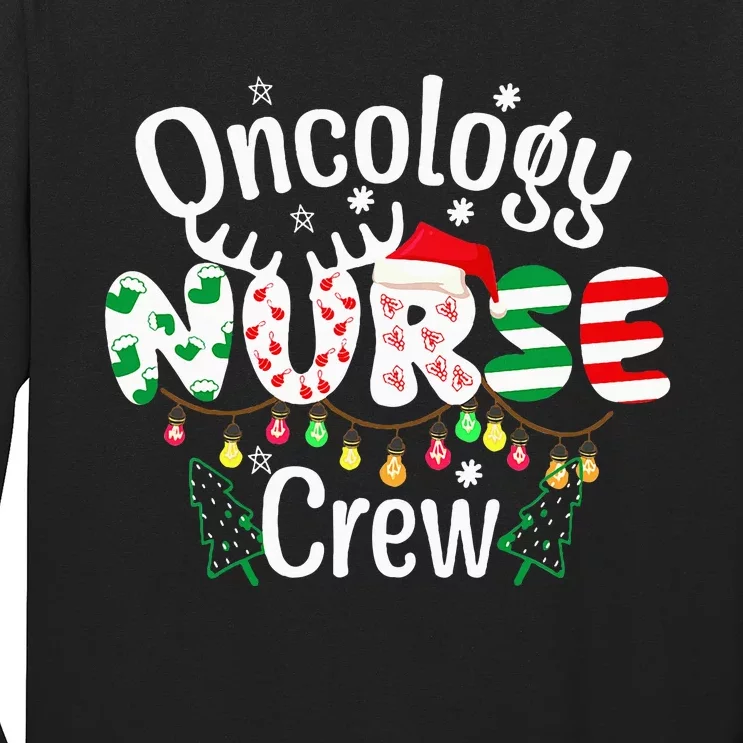 Oncology Christmas Crew  for Oncology Nurse RN MD ICU Long Sleeve Shirt