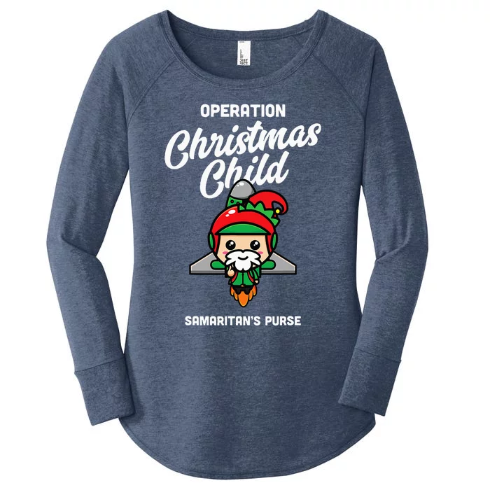 Operation Christmas Child SamaritanS Purse Christmas Xmas Women's Perfect Tri Tunic Long Sleeve Shirt