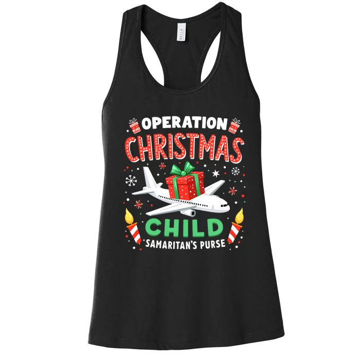 Operation Christmas Child Funny Family Matching Xmas Women's Racerback Tank