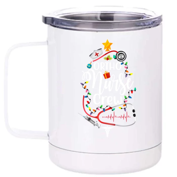 Ortho Christmas Crew Orthopaedic Nurse Techs Secretary Gift Great Gift Front & Back 12oz Stainless Steel Tumbler Cup