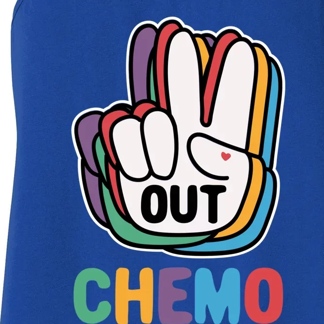 Out Chemo Cute Last Day Of Chemo Cancer Warrior Gift Women's Racerback Tank