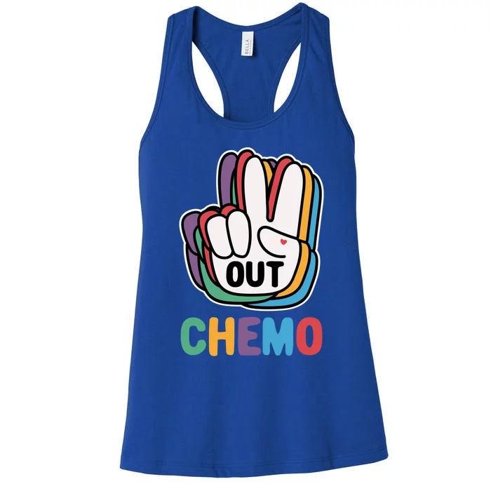 Out Chemo Cute Last Day Of Chemo Cancer Warrior Gift Women's Racerback Tank