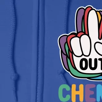 Out Chemo Cute Last Day Of Chemo Cancer Warrior Gift Full Zip Hoodie