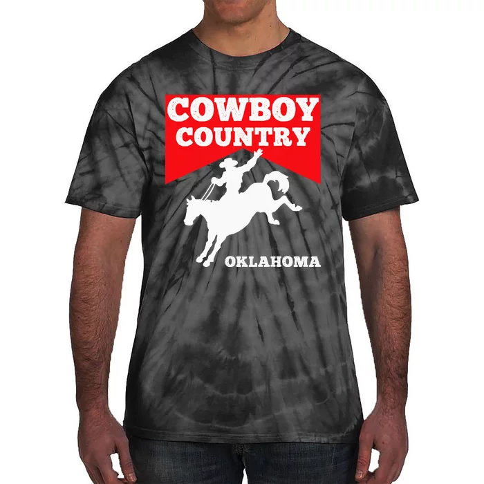 Oklahoma Cowboy Country Horse Riding Rodeo Tie-Dye T-Shirt