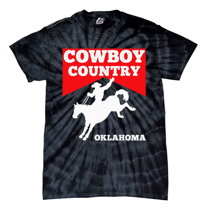 Oklahoma Cowboy Country Horse Riding Rodeo Tie-Dye T-Shirt