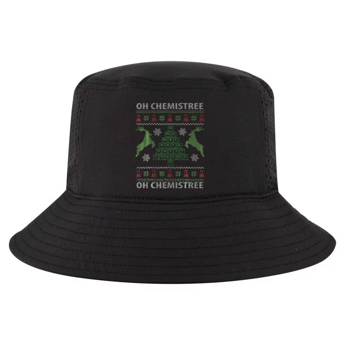 Oh Chemistree Chemistry Teacher Ugly Christmas Sweater Pun Cool Comfort Performance Bucket Hat