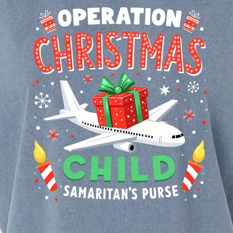 Operation Christmas Child Funny Family Matching Xmas Garment-Dyed Women's Muscle Tee