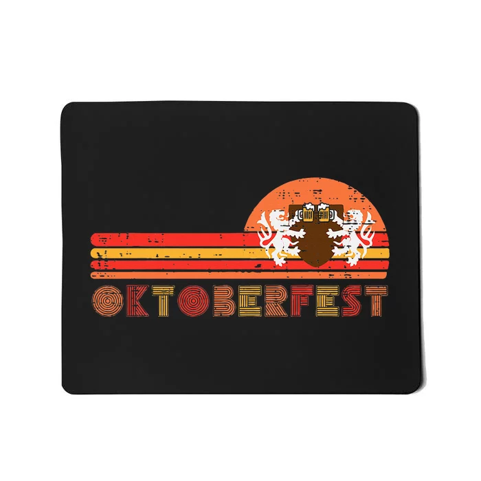 Oktoberfest Crest Chest Retro Bavarian Festival Mousepad