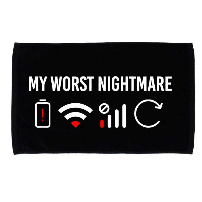 Online Clothes Computer Video Game Geek My Worst Nightmare Microfiber Hand Towel