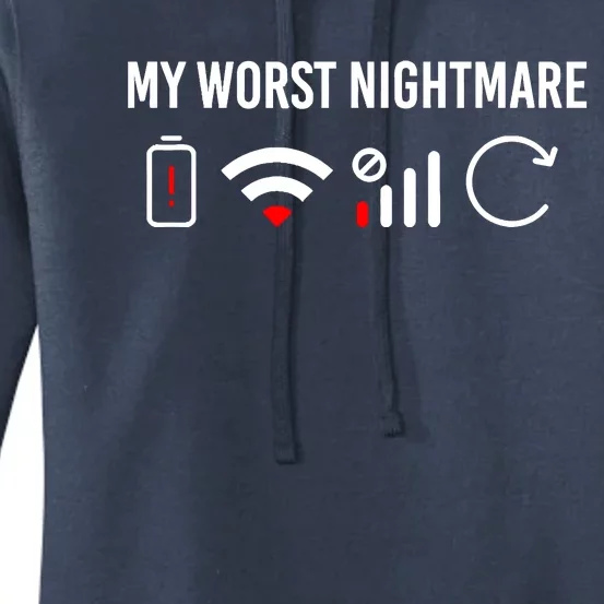 Online Clothes Computer Video Game Geek My Worst Nightmare Women's Pullover Hoodie