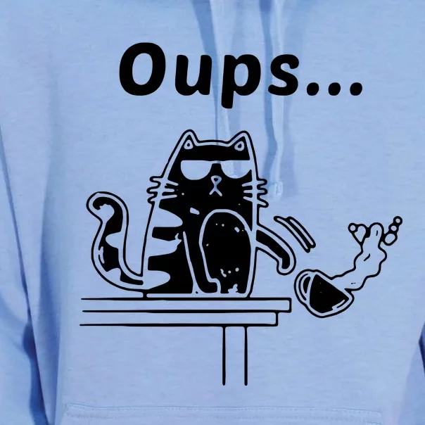 Oups Cat Coffee Unisex Surf Hoodie