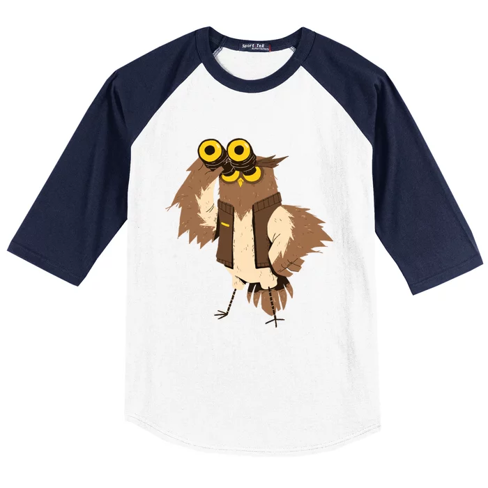 Owl Camping Crew Road Trip Gift Baseball Sleeve Shirt