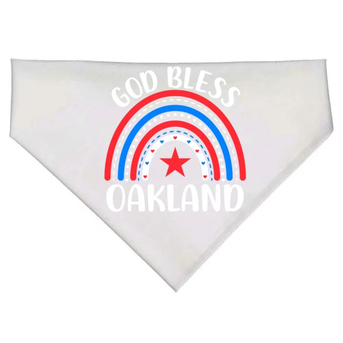 Oakland California Cool Gift I Love Oakland Usa Cool Gift USA-Made Doggie Bandana