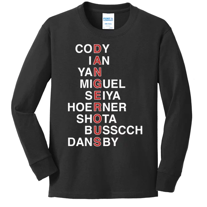 Obvious C.H.I.C.A.G.O Cubs Dangerous Cody Ian Yan Miguel Seiya Hoerner Shota Kids Long Sleeve Shirt