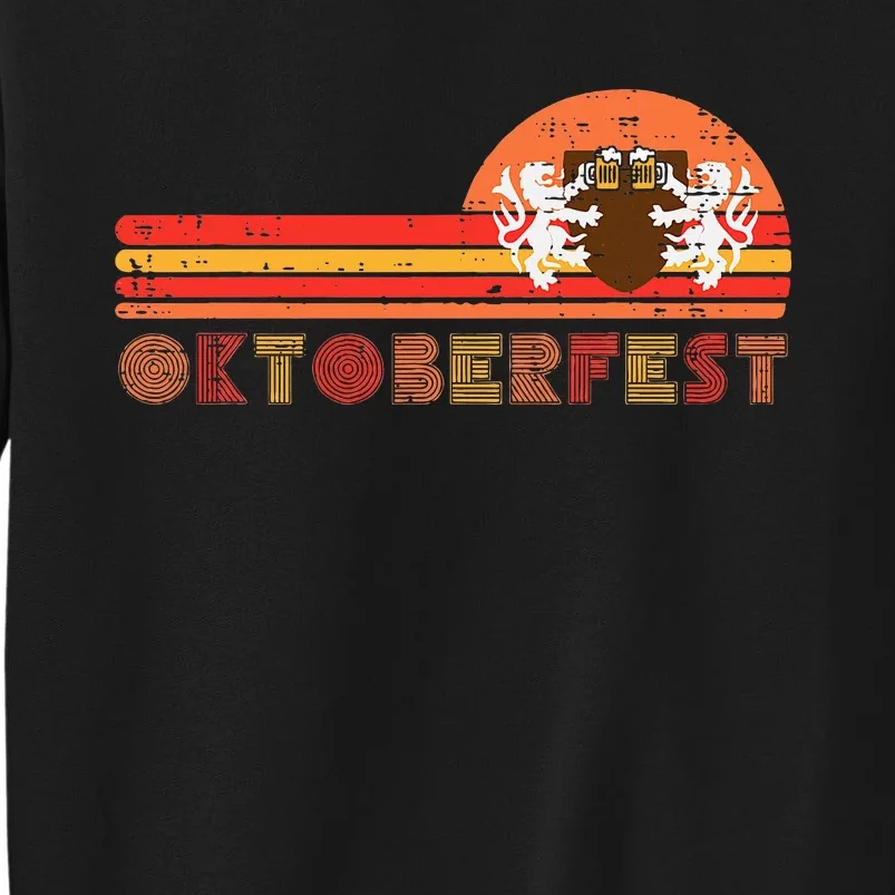 Oktoberfest Crest Chest Retro Bavarian Festival Tall Sweatshirt