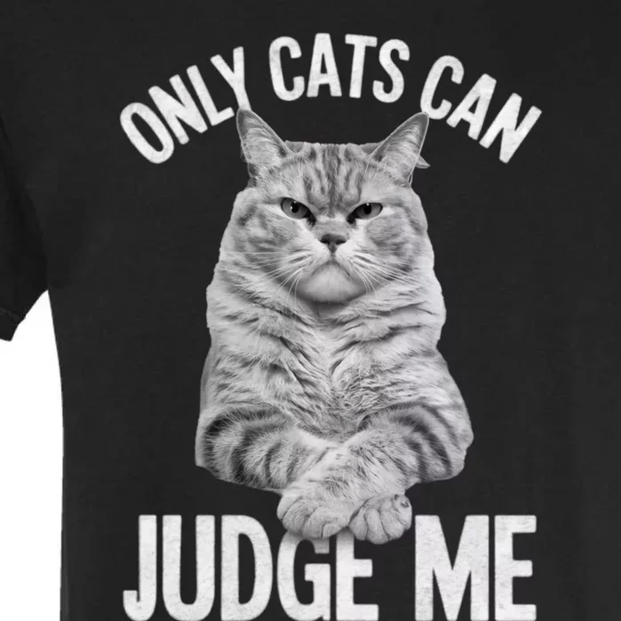 Only Cats Can Judge Me Funny Cat Lovers Design Funny Kitty Garment-Dyed Heavyweight T-Shirt