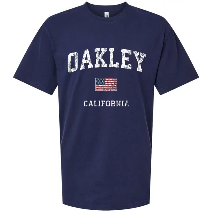 Oakley California Ca Vintage American Flag Sueded Cloud Jersey T-Shirt