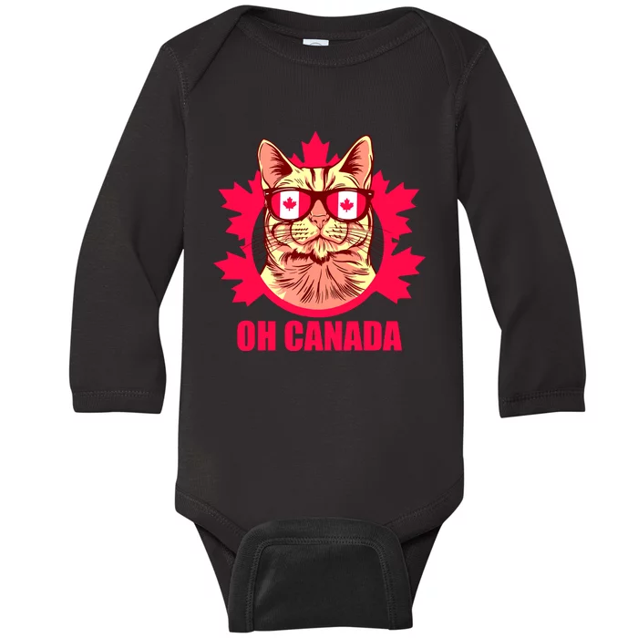 Oh Canada Canada Day Maple Leaf National Day 1st Of July Baby Long Sleeve Bodysuit