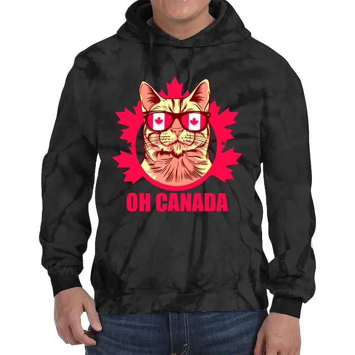 Oh Canada Canada Day Maple Leaf National Day 1st Of July Tie Dye Hoodie