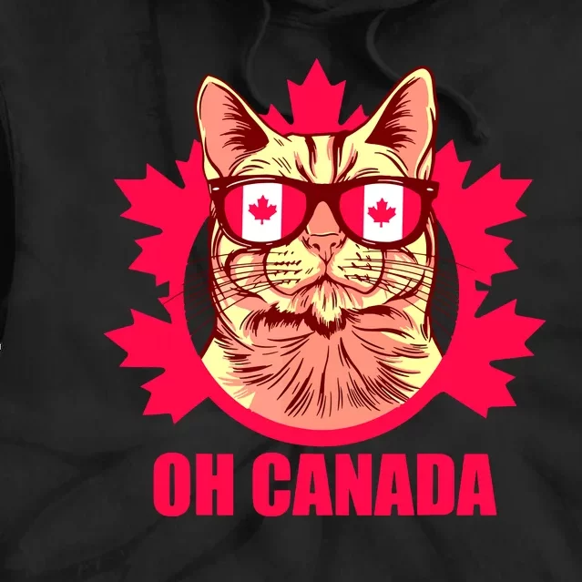 Oh Canada Canada Day Maple Leaf National Day 1st Of July Tie Dye Hoodie