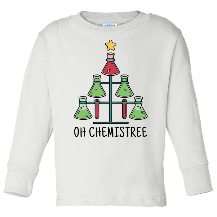 Oh Chemistree Chemistry Christmas Gift Toddler Long Sleeve Shirt