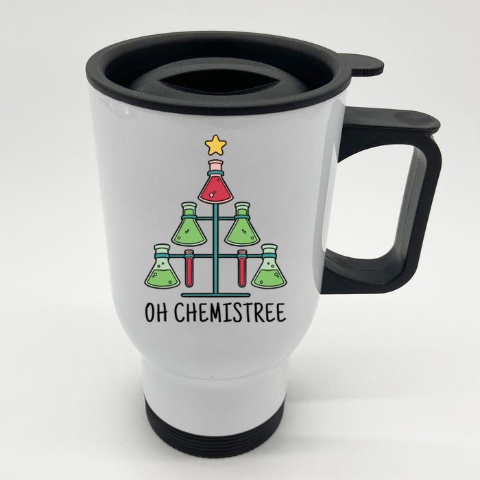 Oh Chemistree Chemistry Christmas Gift Front & Back Stainless Steel Travel Mug