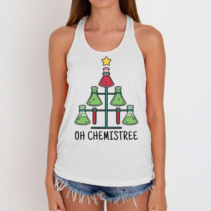 Oh Chemistree Chemistry Christmas Gift Women's Knotted Racerback Tank