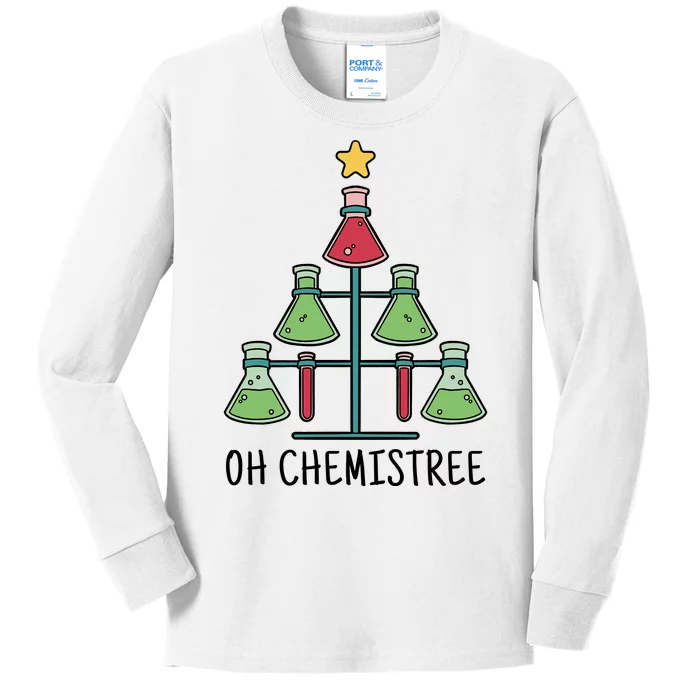 Oh Chemistree Chemistry Christmas Gift Kids Long Sleeve Shirt