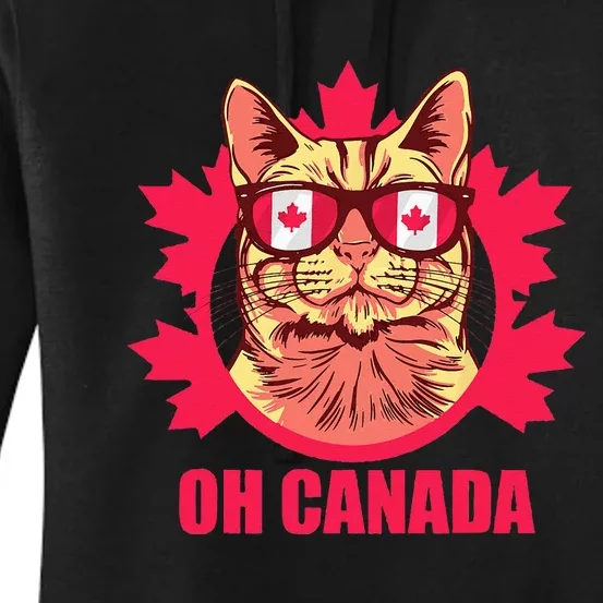 Oh Canada Canada Day Maple Leaf National Day 1st of July Women's Pullover Hoodie