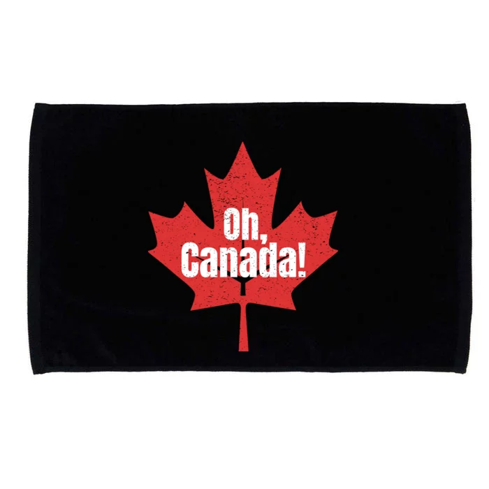 Oh Canada Canadian Pride Maple Leaf National Day Distressed Gift Microfiber Hand Towel