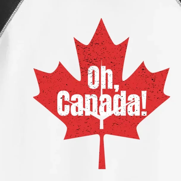 Oh Canada Canadian Pride Maple Leaf National Day Distressed Gift Toddler Fine Jersey T-Shirt